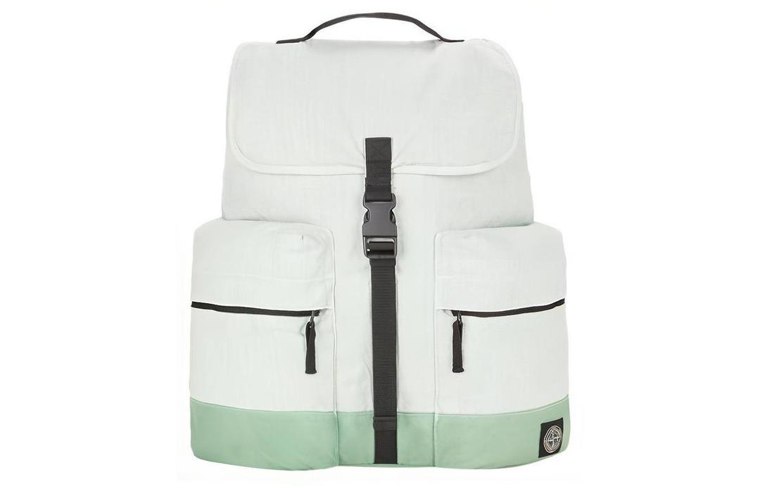 Stone Island STONE ISLAND Linen Nylon Backpack Men's Light Green