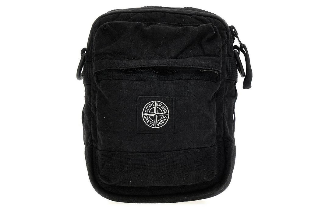 Stone Island STONE ISLAND Canvas Shoulder Bag Crossbody Bag Unisex Black