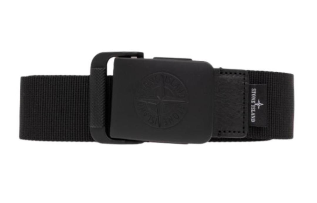 Stone Island STONE ISLAND Metal Belt Men's Black Width 4cm