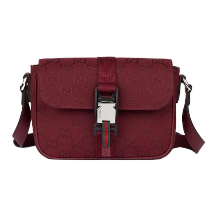 Gucci Gucci Canvas With Leather Canvas Bag Crossbody Bag Shoulder Bag Women's Red