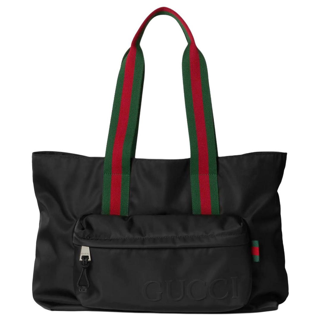 Gucci Gucci Nylon Tote Bag, Shopping Bag, Handbag, Shoulder Bag Large Size Men's Black