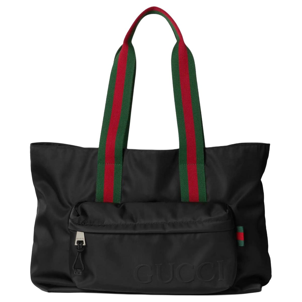 Gucci Gucci Nylon Tote Bag, Shopping Bag, Handbag, Shoulder Bag Large Size Men's Black