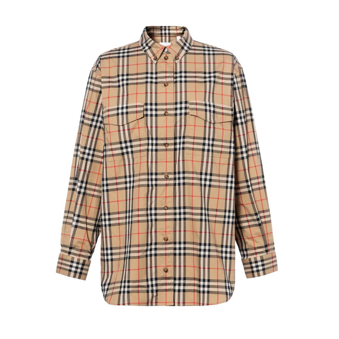 Burberry Burberry Womens Classic Check Button Down ShirtVintage Check