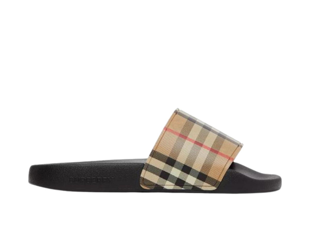 Burberry Burberry Check Print Slides Archive Beige (Women's)