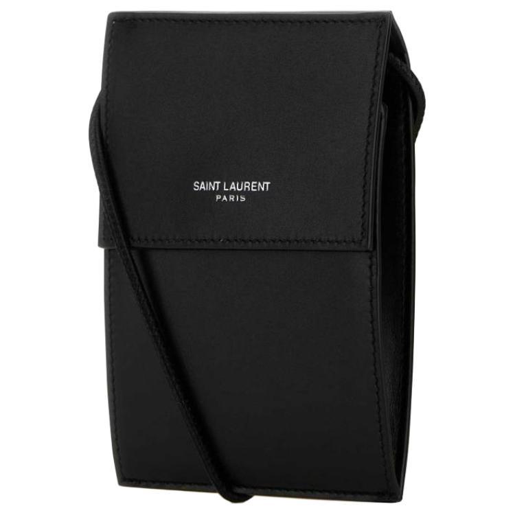 Saint Laurent Saint Laurent Leather Shoulder Bag Crossbody Bag Men's Black