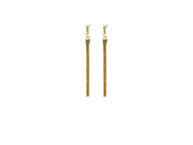 Saint Laurent Saint Laurent Cassandre Tassel Earrings In Gold - view 1