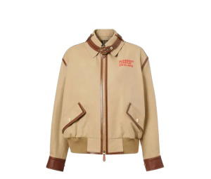 Buy Burberry Logo Print Blouson Jacket Neutrals at Sasom – Authentic and Ready to Ship