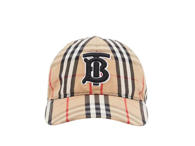 Burberry Burberry Monogram Motif Vintage Check Cotton Baseball Cap Archive Beige - view 1