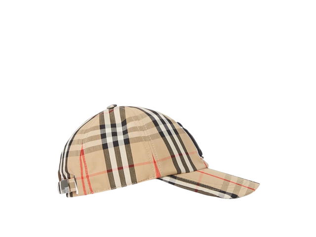 Burberry Burberry Monogram Motif Vintage Check Cotton Baseball Cap Archive Beige - view 2