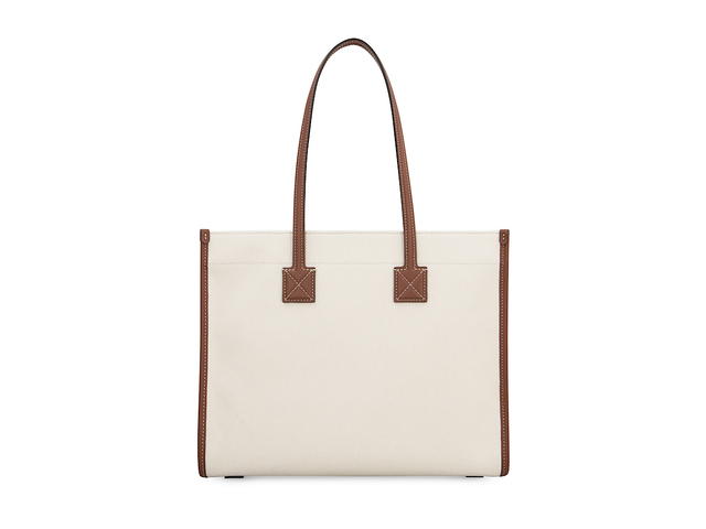 Burberry Burberry Freya Canvas Tote Bagpanna Cotton Calf 100 - view 4