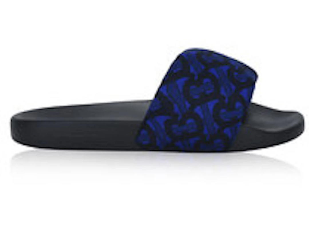 Burberry Burberry Furley Monogram Slides Deep Royal Blue