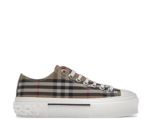 Buy Burberry Vintage Check Cotton Sneakers Archive Beige White (Women's) at Sasom – Authentic and Ready to Ship