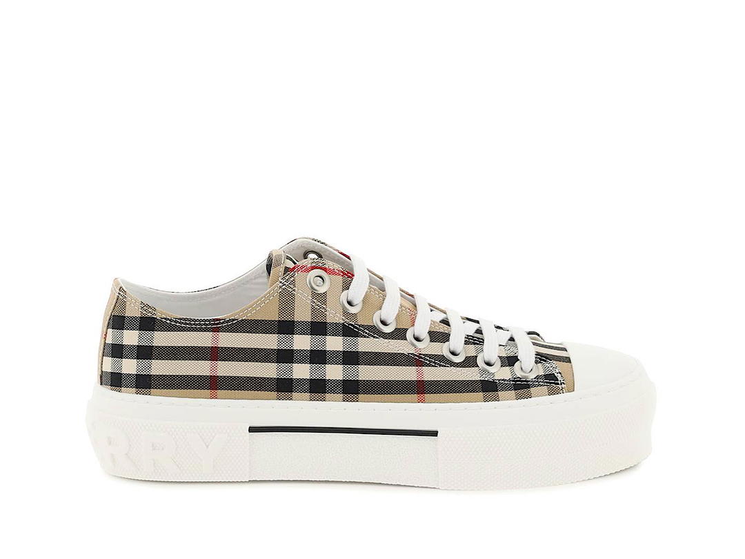 Burberry Burberry Vintage Check Cotton Sneakers Archive Beige White (Women's)
