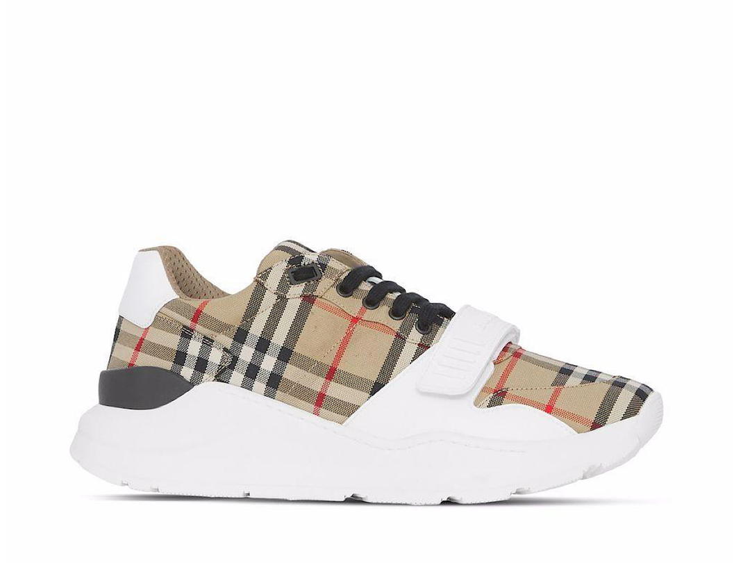 Burberry Burberry Checked Motif Sneakersbeige Polyester 90 Ovine Leather 37 Polyester 55 Polyurethane (W)