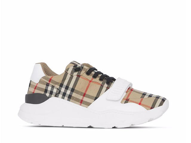 Burberry Burberry Checked Motif Sneakersbeige Polyester 90 Ovine Leather 37 Polyester 55 Polyurethane (W) - view 1