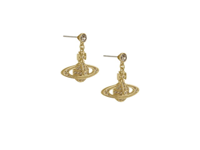 Vivienne Westwood Vivienne Westwood Mini Bas Relief Drop Earrings Gold Light Colorado Topaz - view 2