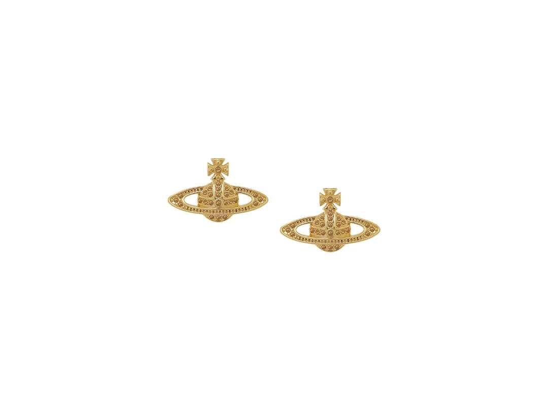 Vivienne Westwood Vivienne Westwood Mini Bas Relief Earrings Gold Light Colorado Topaz