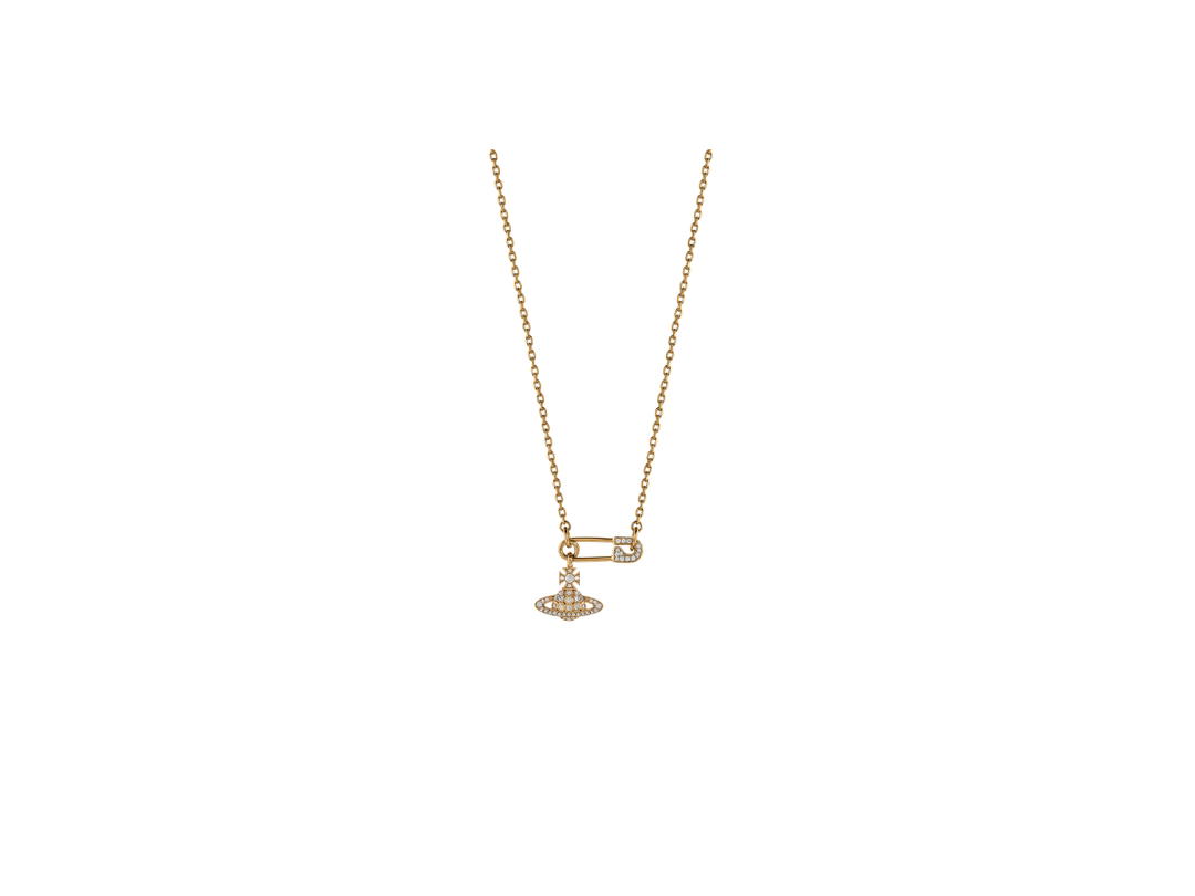 Vivienne Westwood Vivienne Westwood Lucrece Pendant Necklace Gold White Cz