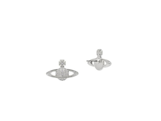 Vivienne Westwood Vivienne Westwood Mini Bas Relief Earrings Platinum Crystal - view 2