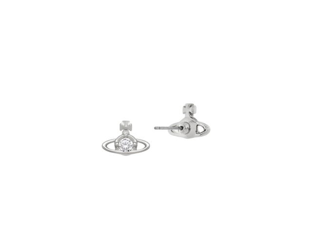 Vivienne Westwood Vivienne Westwood Nano Solitaire Earrings Platinum Crystal - view 2