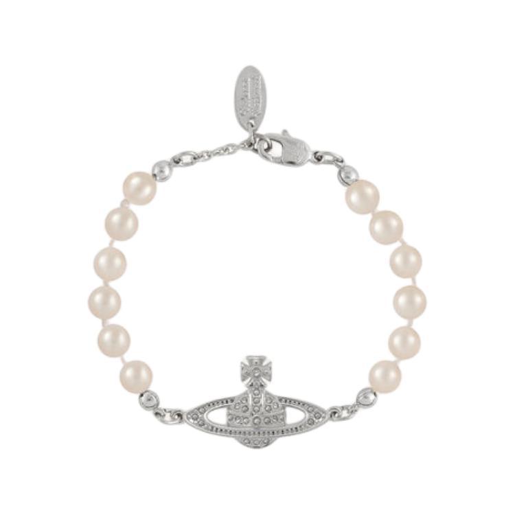Vivienne Westwood Vivienne Westwood Brass Glass Pearl Bracelets Women's Silver