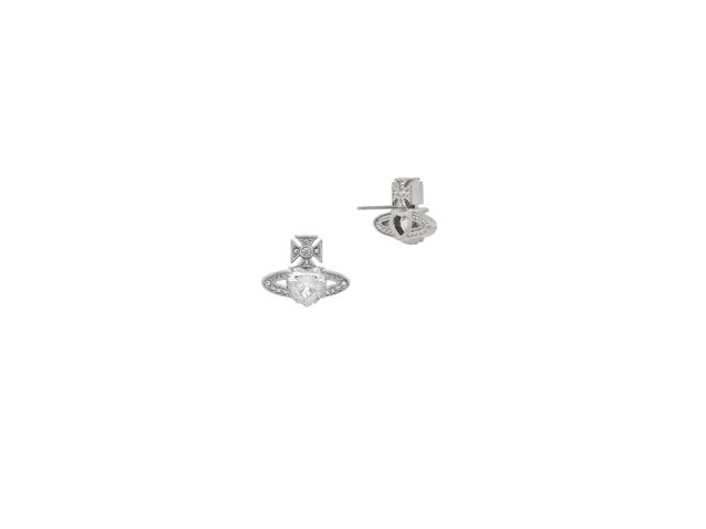 Vivienne Westwood Vivienne Westwood Ariella Earrings Platinum White Crystal - view 2