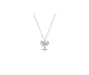 Buy Vivienne Westwood Octavie Pendant Necklace Platinum White Cz at Sasom – Authentic and Ready to Ship