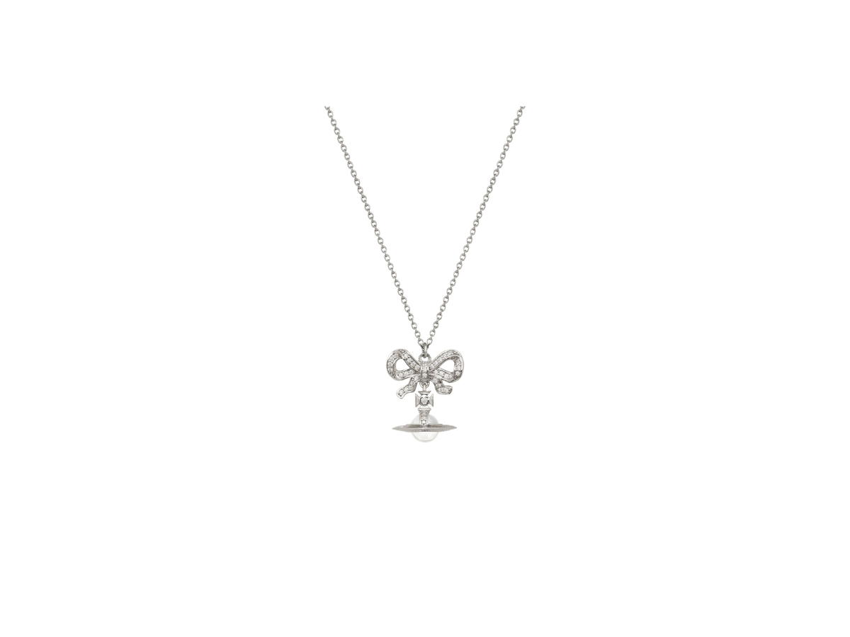 Vivienne Westwood Vivienne Westwood Octavie Pendant Necklace Platinum White Cz