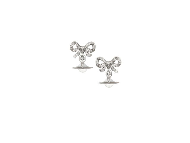 Vivienne Westwood Vivienne Westwood Octavie Earrings Platinum White Clear - view 2