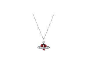 Buy Vivienne Westwood New Diamante Heart Pendant Necklace Platinum Crystal Indian Pink Enamel at Sasom – Authentic and Ready to Ship