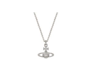 Buy Vivienne Westwood Mayfair Bas Relief Pendant Necklace Rhodium And Crystal Crystal at Sasom – Authentic and Ready to Ship