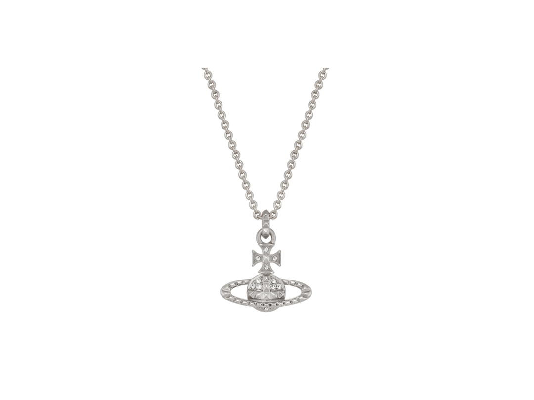 Vivienne Westwood Vivienne Westwood Mayfair Bas Relief Pendant Necklace Rhodium And Crystal Crystal