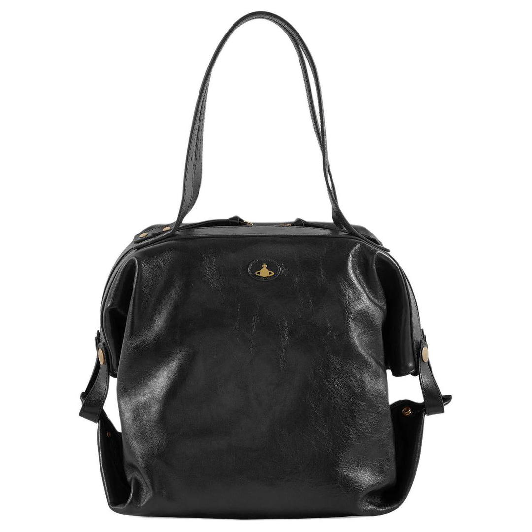 Vivienne Westwood Vivienne Westwood Leather Handbag Large Size Unisex Black