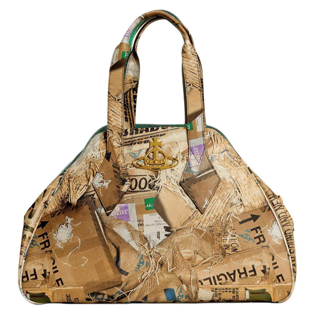 Vivienne Westwood Vivienne Westwood PU Handbag Large Size Women's Printed Brown