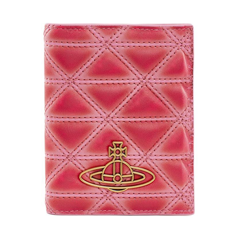 Vivienne Westwood Vivienne Westwood Leather Passport Holder Card Holder Women's Pink
