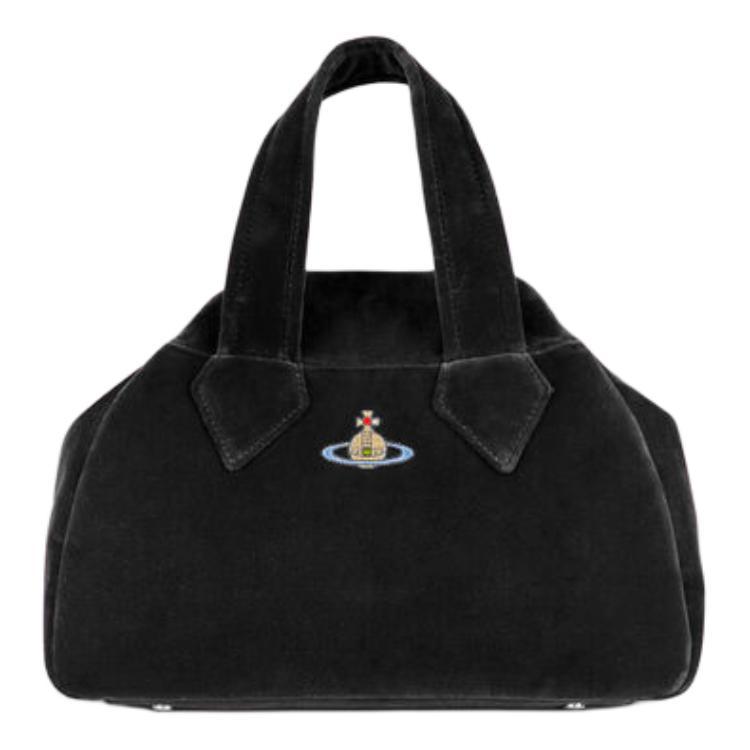 Vivienne Westwood Vivienne Westwood Velvet Handbag Medium Size Women's Black