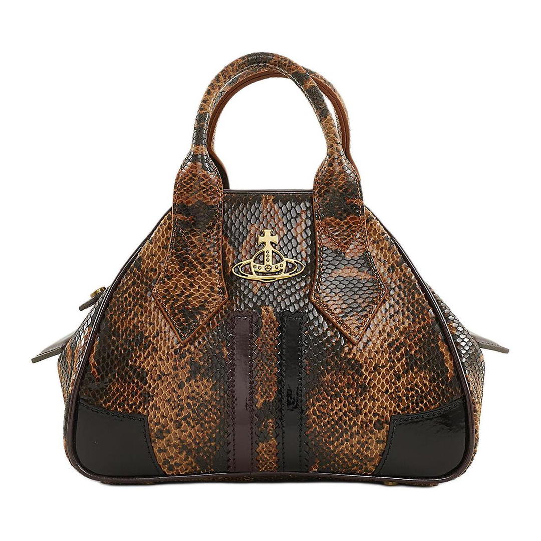 Vivienne Westwood Vivienne Westwood Leather Handbag Shoulder Bag Crossbody Bag Small Size Women's Dark Brown