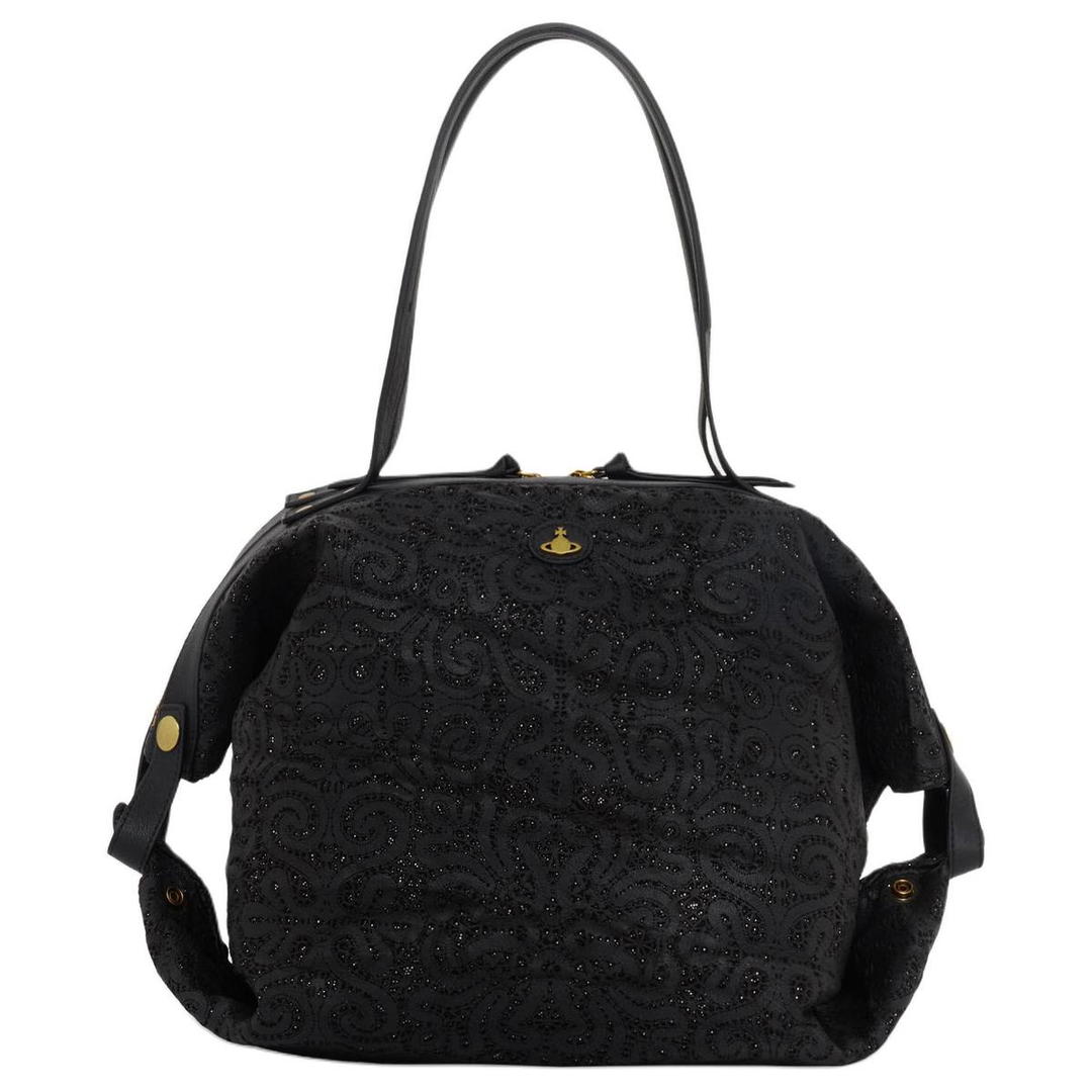 Vivienne Westwood Vivienne Westwood Leather Tote Bag Shopping Bag Handbag Large Size Women's Black