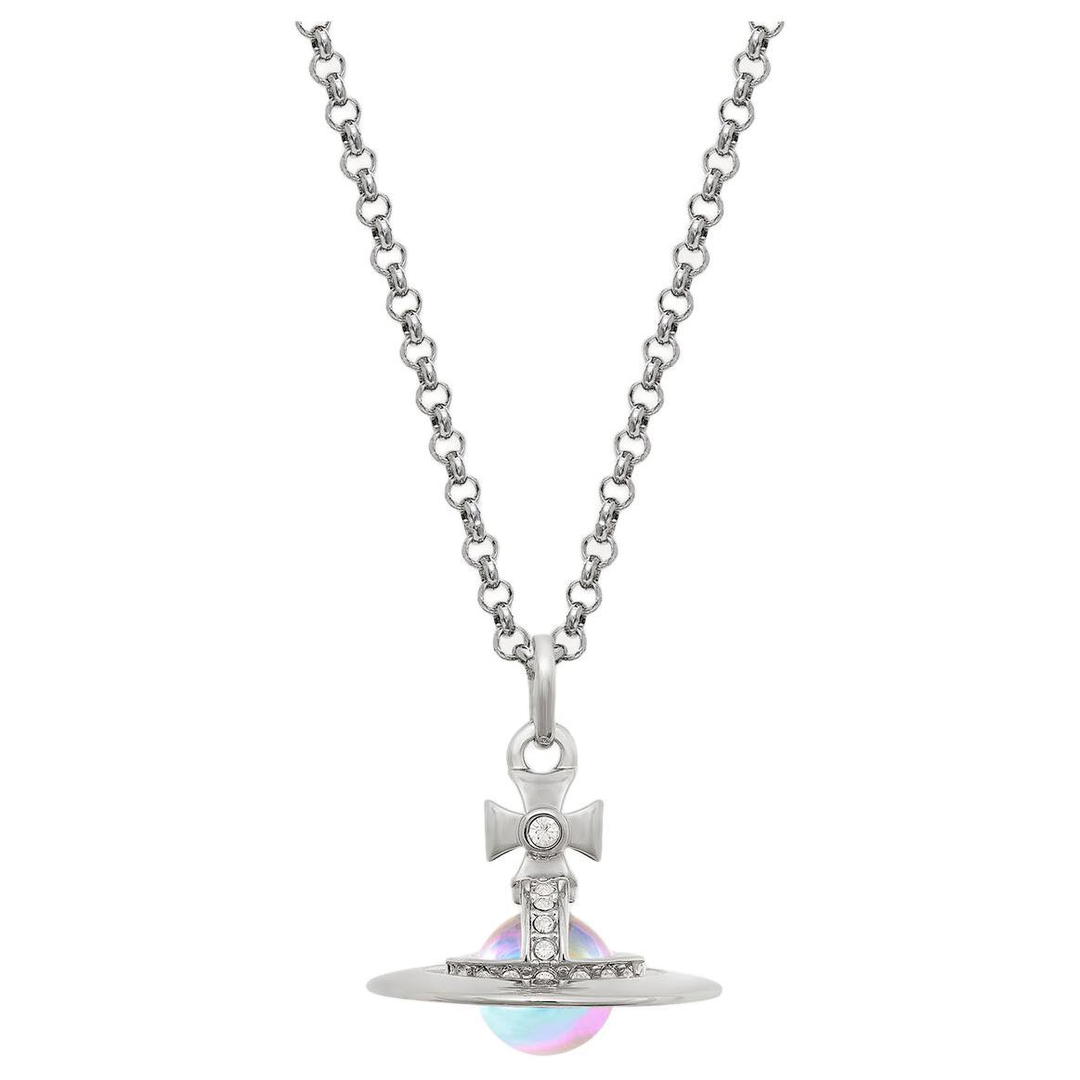 Vivienne Westwood Vivienne Westwood Brass Aurora Ball Pendant Necklace Women's Silver/Aurora