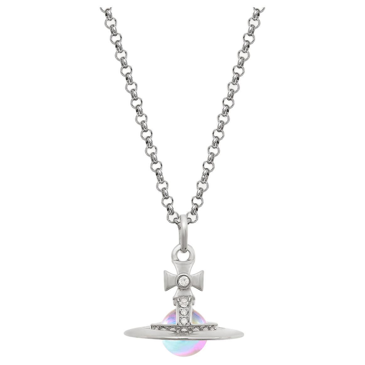 Vivienne Westwood Vivienne Westwood Brass Aurora Ball Pendant Necklace Women's Silver/Aurora