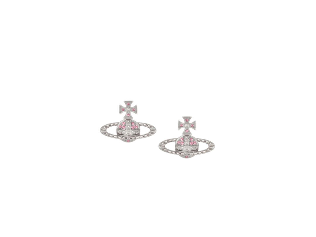Vivienne Westwood Vivienne Westwood Mayfair Bas Relief Earrings Rhodium Light Rose