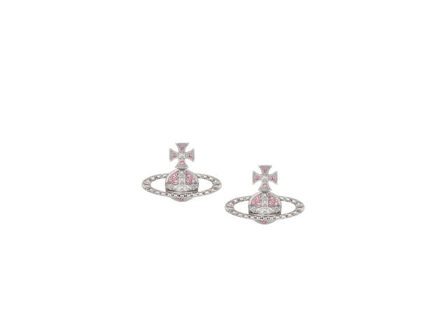 Vivienne Westwood Vivienne Westwood Mayfair Bas Relief Earrings Rhodium Light Rose - view 1