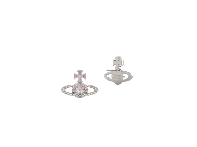 Vivienne Westwood Vivienne Westwood Mayfair Bas Relief Earrings Rhodium Light Rose - view 2