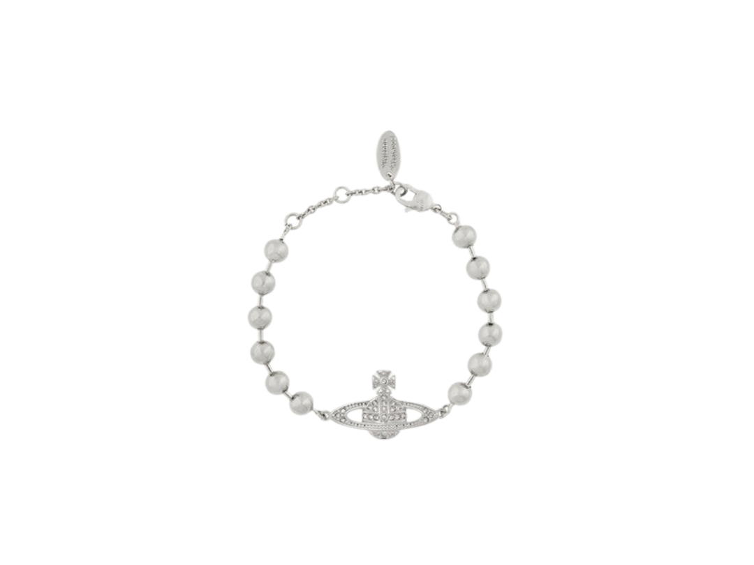 Vivienne Westwood Vivienne Westwood Thames Mini Bas Relief Bracelet Platinum White Crystal
