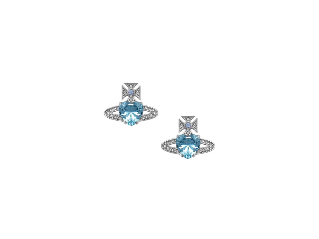 Vivienne Westwood Vivienne Westwood Ariella Earrings Platinum Aquamarine