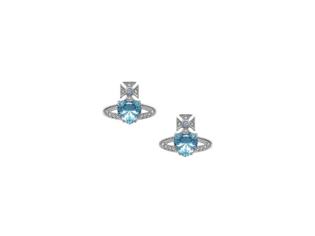 Vivienne Westwood Vivienne Westwood Ariella Earrings Platinum Aquamarine - view 1