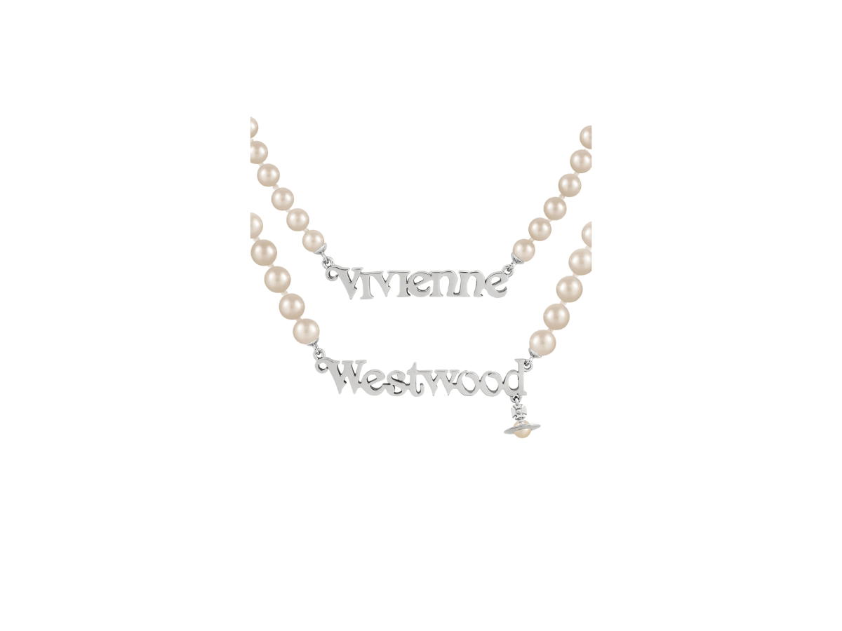 Vivienne Westwood Vivienne Westwood Amelia Necklace Platinum Cream Pearl