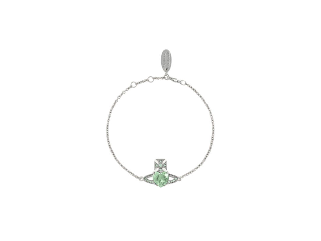 Vivienne Westwood Vivienne Westwood Ariella Bracelet Platinum Light Green Cz