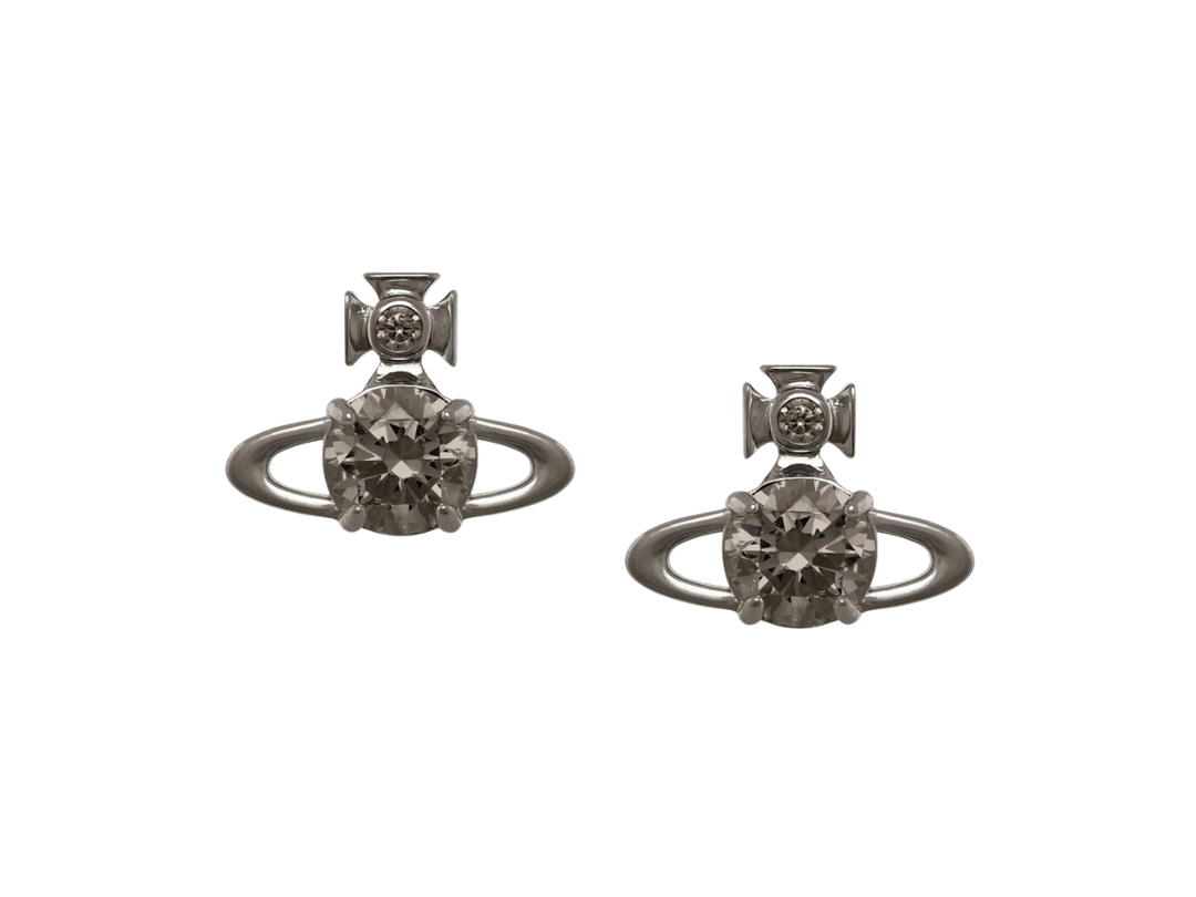 Vivienne Westwood Vivienne Westwood Reina Large Earrings Ruthenium Grey Cz