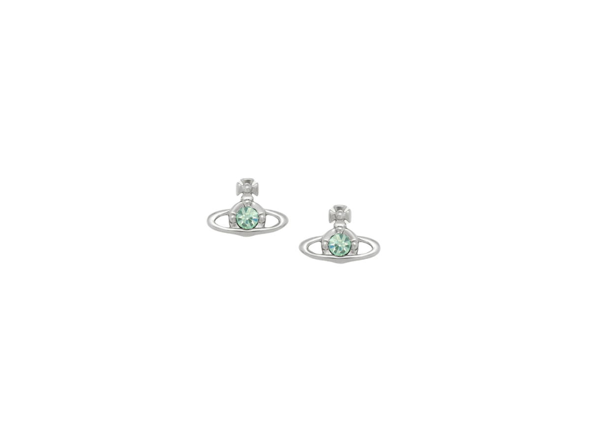 Vivienne Westwood Vivienne Westwood Nano Solitaire Earrings Platinum Chrysolite Crystal